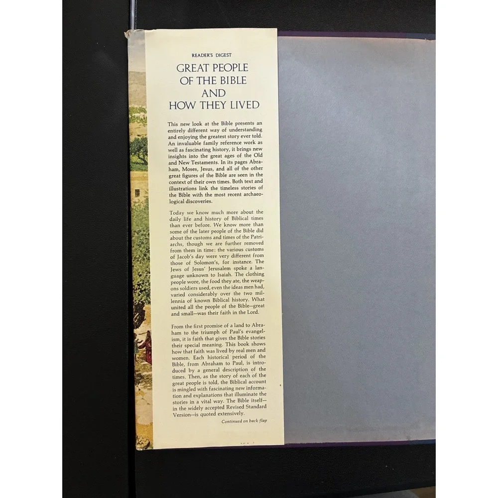 Vintage 1974 Great People Of The Bible And How They Lived Hardcover Book